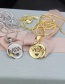 Fashion Gold-plated Copper Electroplated Zircon Letters Love Hollow Necklace