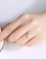 Fashion 18k Heart Shape Adjustable Open Ring