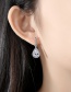 Fashion Platinum Copper Drop Zircon Geometric Drop Earrings