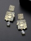 Fashion 18k Geometrical Shape Diamond Earrings
