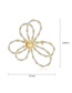 Fashion Platinum Pearl Copper Inlay Zircon Hollow Flower Brooch