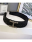 Fashion Black Braided Wide-brimmed Letter Headband With Czech Diamonds
