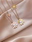 Fashion Rose Gold Small Daisy Diamond Titanium Necklace