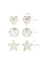 Fashion Round Transparent Resin Pearl Love Round Five-pointed Star Earrings