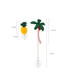 Fashion Color Mixing Coconut Fruit Asymmetrical Pineapple Pearl Earrings