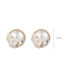 Fashion White Mother-of-pearl Micro-set Zircon Flower Earrings