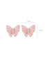 Fashion Yellow Micro-set Zircon Butterfly Alloy Earrings