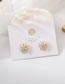 Fashion Golden Opal Multilayer Flower Zircon Alloy Earrings