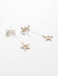Fashion Golden Micro-set Zircon Star Moon Pearl Earrings