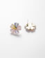 Fashion Six-petal Flower (small) Artificial Crystal Flower Alloy Earrings