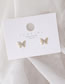 Fashion Golden Micro-set Zircon Butterfly Alloy Hollow Earrings
