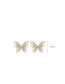 Fashion Golden Micro-set Zircon Butterfly Alloy Hollow Earrings