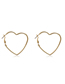 Fashion Golden Hollow Love Alloy Earrings