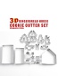Fashion Silver Stainless Steel 3d Stereo Biscuit Gingerbread House Mould(18pcs)