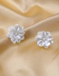 Fashion White Camellia Soft Earrings
