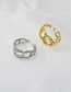 Fashion Silver Chain Diamond Ring With Diamond Twist Open Ring