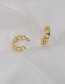 Fashion Golden Metal Chain Hollow Alloy Geometric C-shaped Earrings