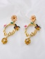 Fashion Golden Flower Shape Decorated Earrings