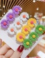Fashion White Series Little Zou Ju Hit The Color Resin Alloy Hairpin Set