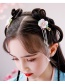 Fashion Color Mixing Resin Flower Crystal Bell Alloy Children Hairpin Set