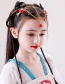 Fashion Color Mixing Resin Flower Pearl Alloy Hollow Children Hairpin Set