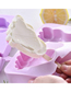 Fashion 2 With Purple Bear Paw Prints Diy Silicone Ice Cream Mold Box