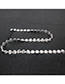 Fashion Silver Diamond-shaped Love Tassel Aluminum Chain Hairpin