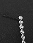 Fashion Silver Diamond-shaped Love Tassel Aluminum Chain Hairpin
