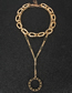Fashion Golden Geometric Round Alloy Multilayer Necklace