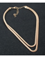 Fashion Silver Snake Chain Multi-level Necklace