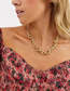 Fashion Golden Aluminum Chain Geometric Single Layer Thick Necklace