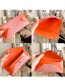 Fashion Brick Red Leather Snap Button Stitching Contrast Glasses Case