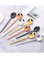 Fashion (minimum Number) Black Thickened Long Handle Stainless Steel Coffee Stirring Spoon