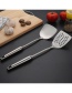 Fashion Suit Silver Hollow Handle Frying Spatula Colander Sanded Stainless Steel Kitchenware