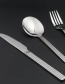 Fashion Tea Spoon Horizontal Bar Stainless Steel Western-style Tableware Knife Fork Spoon