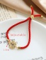 Fashion Red Copper-inlaid Zircon Braided Rope Eye Bracelet
