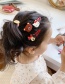 Fashion Little Brown Bear Flower Animal Hit Color Alloy Rubber Children Hairpin