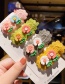 Fashion Yellow Small Daisy Rope Knitting Color Alloy Hair Clip