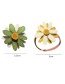 Fashion White-green Daisy-hair Rope Suede Daisy Hit Color Hairpin Hair Rope
