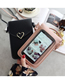 Fashion Dark Pink Caring Metal Transparent Touch Screen Multifunctional Mobile Phone Bag