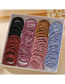 Fashion Brown Thin High-strength Solid Color Hair Rope Set