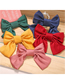 Fashion Burgundy Large Bowknot Fabric Double-layer Hairpin Hair Rope
