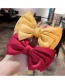 Fashion Pink Hair Rope Large Bow Double Layer Alloy Fabric Hairpin Hair Rope