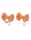 Fashion Orange Hair Rope Large Bow Double Layer Alloy Fabric Hairpin Hair Rope