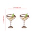 Fashion Golden Wine Glass Drink Diamond Drop Oil Hollow Earrings