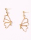 Fashion Pearl Diamond And Pearl Butterfly Hollow Earrings