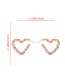Fashion Pearl Diamond And Pearl Alloy Hollow Love Earrings