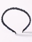 Fashion Black Mizhu Hand-woven Braid Fine-edged Headband