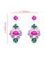 Fashion Color Diamond-cut Geometric Alloy Hollow Earrings