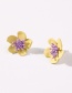Fashion Yellow Flower Hit Color Alloy Earrings